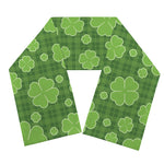 Green Shamrock Plaid Pattern Print Scarf