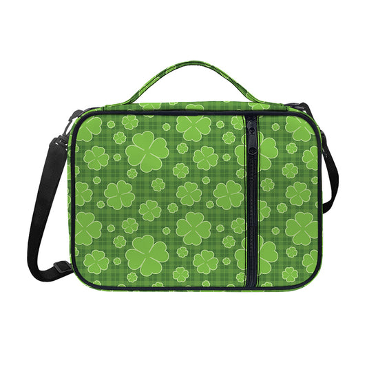 Green Shamrock Plaid Pattern Print Shoulder Strap Bible Bag