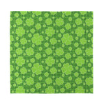 Green Shamrock Plaid Pattern Print Silk Bandana