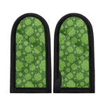 Green Shamrock Plaid Pattern Print Skillet Handle Cover