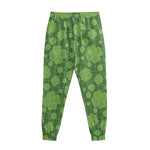 Green Shamrock Plaid Pattern Print Sweatpants
