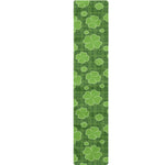 Green Shamrock Plaid Pattern Print Table Runner