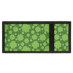 Green Shamrock Plaid Pattern Print Trifold Wallet