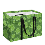Green Shamrock Plaid Pattern Print Utility Tote Bag
