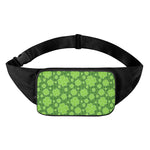 Green Shamrock Plaid Pattern Print Waist Bag