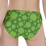 Green Shamrock Plaid Pattern Print Women's Panties