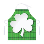 Green Shamrock Tartan Print Adjustable Apron