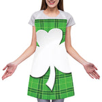 Green Shamrock Tartan Print Adjustable Apron