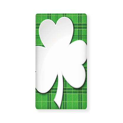 Green Shamrock Tartan Print Baby Crib Sheet