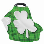 Green Shamrock Tartan Print Baby Seat Cover