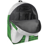 Green Shamrock Tartan Print Backpack