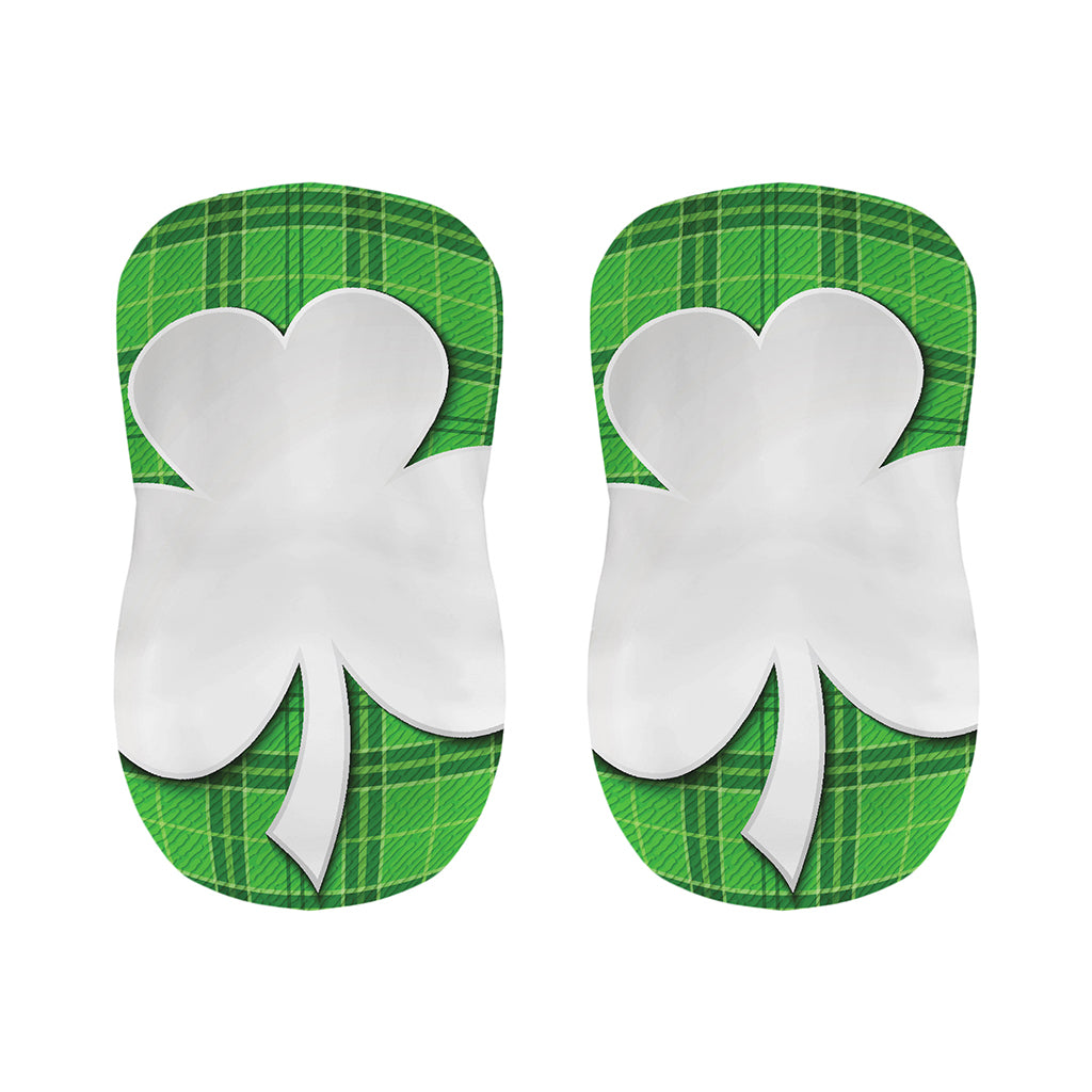 Green Shamrock Tartan Print Bar Stool Covers