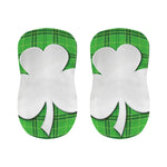Green Shamrock Tartan Print Bar Stool Covers
