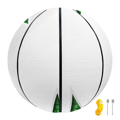 Green Shamrock Tartan Print Basketball
