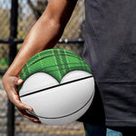 Green Shamrock Tartan Print Basketball