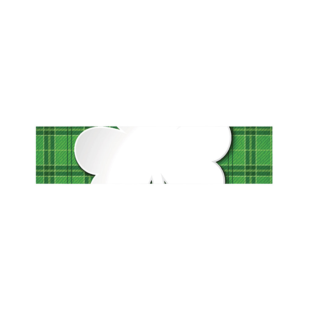 Green Shamrock Tartan Print Bed Runner
