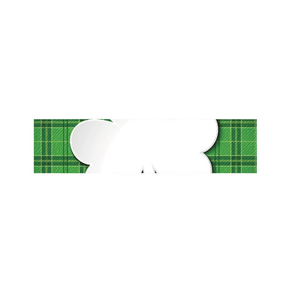 Green Shamrock Tartan Print Bed Runner