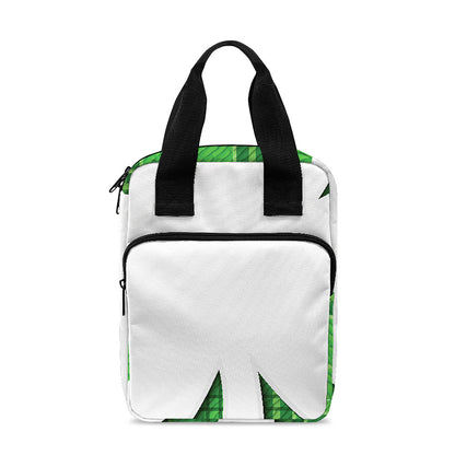 Green Shamrock Tartan Print Bible Tote Bag