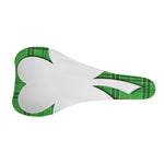Green Shamrock Tartan Print Bicycle Seat Cover