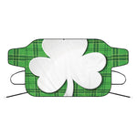 Green Shamrock Tartan Print Car Windshield Snow Cover