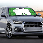 Green Shamrock Tartan Print Car Windshield Sun Shade