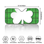 Green Shamrock Tartan Print Car Windshield Sun Shade