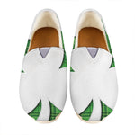 Green Shamrock Tartan Print Casual Shoes