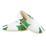 Green Shamrock Tartan Print Casual Shoes
