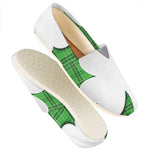 Green Shamrock Tartan Print Casual Shoes