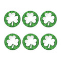 Green Shamrock Tartan Print Coaster Set