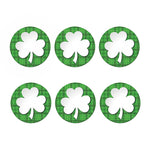 Green Shamrock Tartan Print Coaster Set