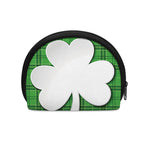 Green Shamrock Tartan Print Coin Purse
