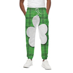Green Shamrock Tartan Print Cotton Pants