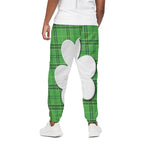 Green Shamrock Tartan Print Cotton Pants