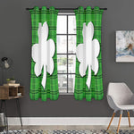 Green Shamrock Tartan Print Curtain