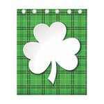 Green Shamrock Tartan Print Curtain