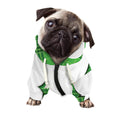 Green Shamrock Tartan Print Dog Zip Up Hoodie
