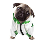 Green Shamrock Tartan Print Dog Zip Up Hoodie