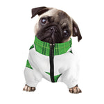 Green Shamrock Tartan Print Dog Zip Up Jacket
