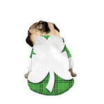 Green Shamrock Tartan Print Dog Zip Up Jacket
