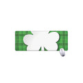 Green Shamrock Tartan Print Extended Mouse Pad