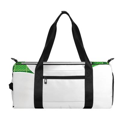 Green Shamrock Tartan Print Gym Bag