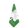 Green Shamrock Tartan Print Hand Towel