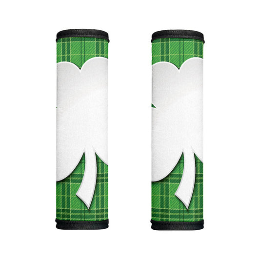 Green Shamrock Tartan Print Handle Covers