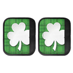Green Shamrock Tartan Print Handle Covers