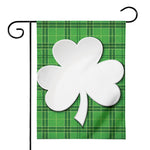 Green Shamrock Tartan Print House Flag