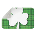 Green Shamrock Tartan Print Indoor Door Mat