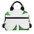 Green Shamrock Tartan Print Insulated Lunch Bag