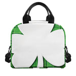 Green Shamrock Tartan Print Insulated Lunch Bag