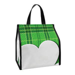 Green Shamrock Tartan Print Insulated Lunch Tote